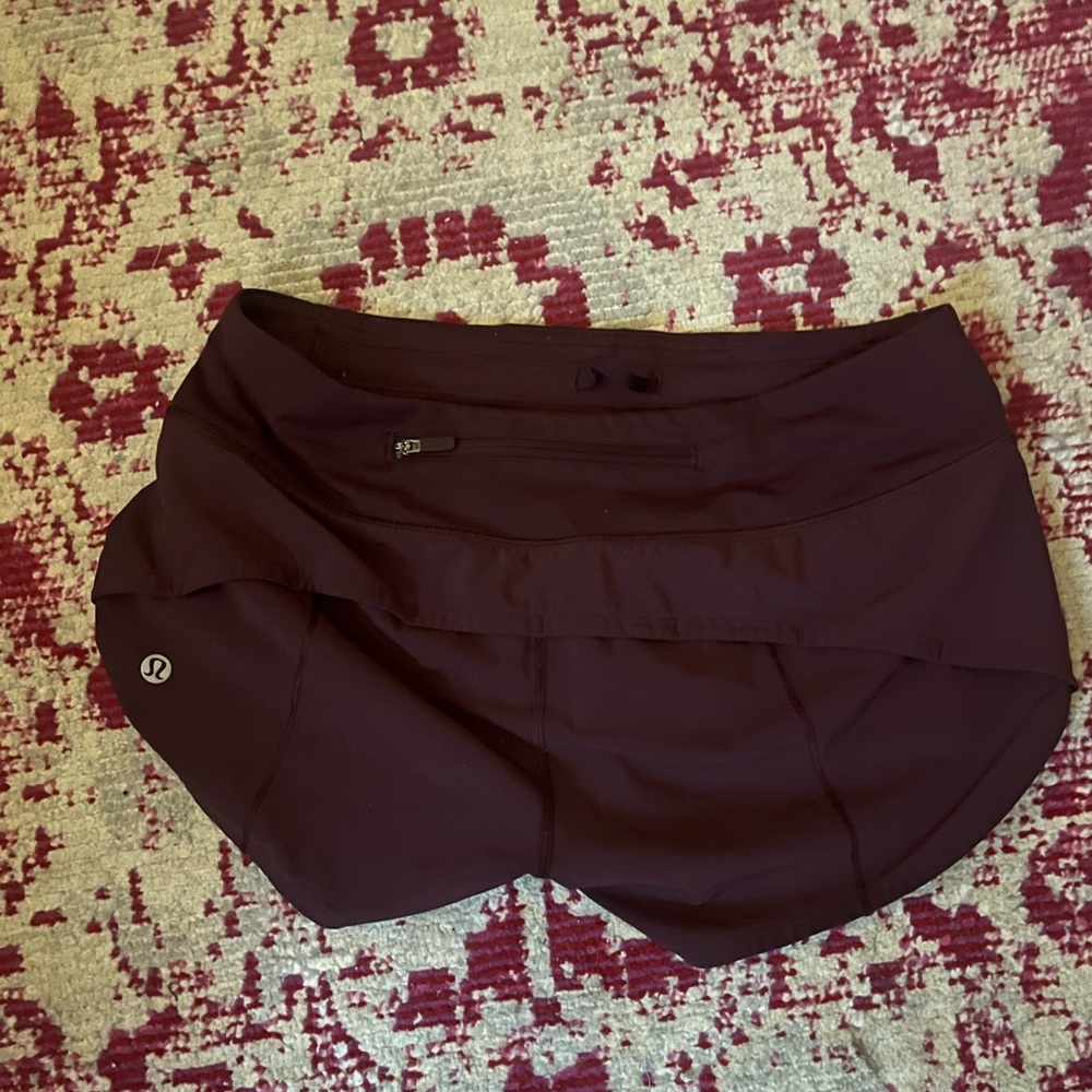 lululemon athletica Dark Burgundy Athletic Shorts